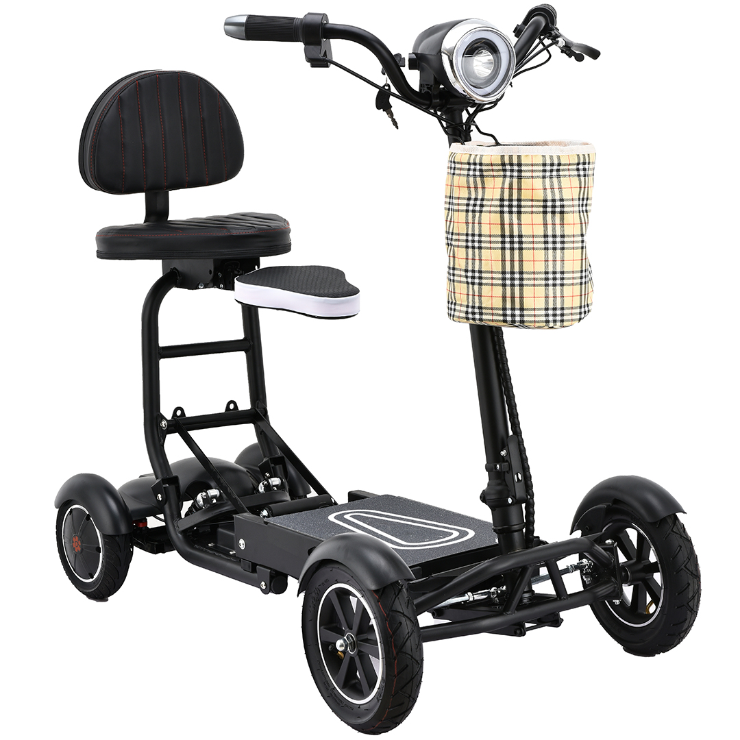 thumbnail video image 2 of Dragon Mobile Foldable Lightweight Mobility Scooters for Adult & Seniors - Medical Mobility Power Scooter w/ Additional Seat for Kids - Matte Black, 2 of 10