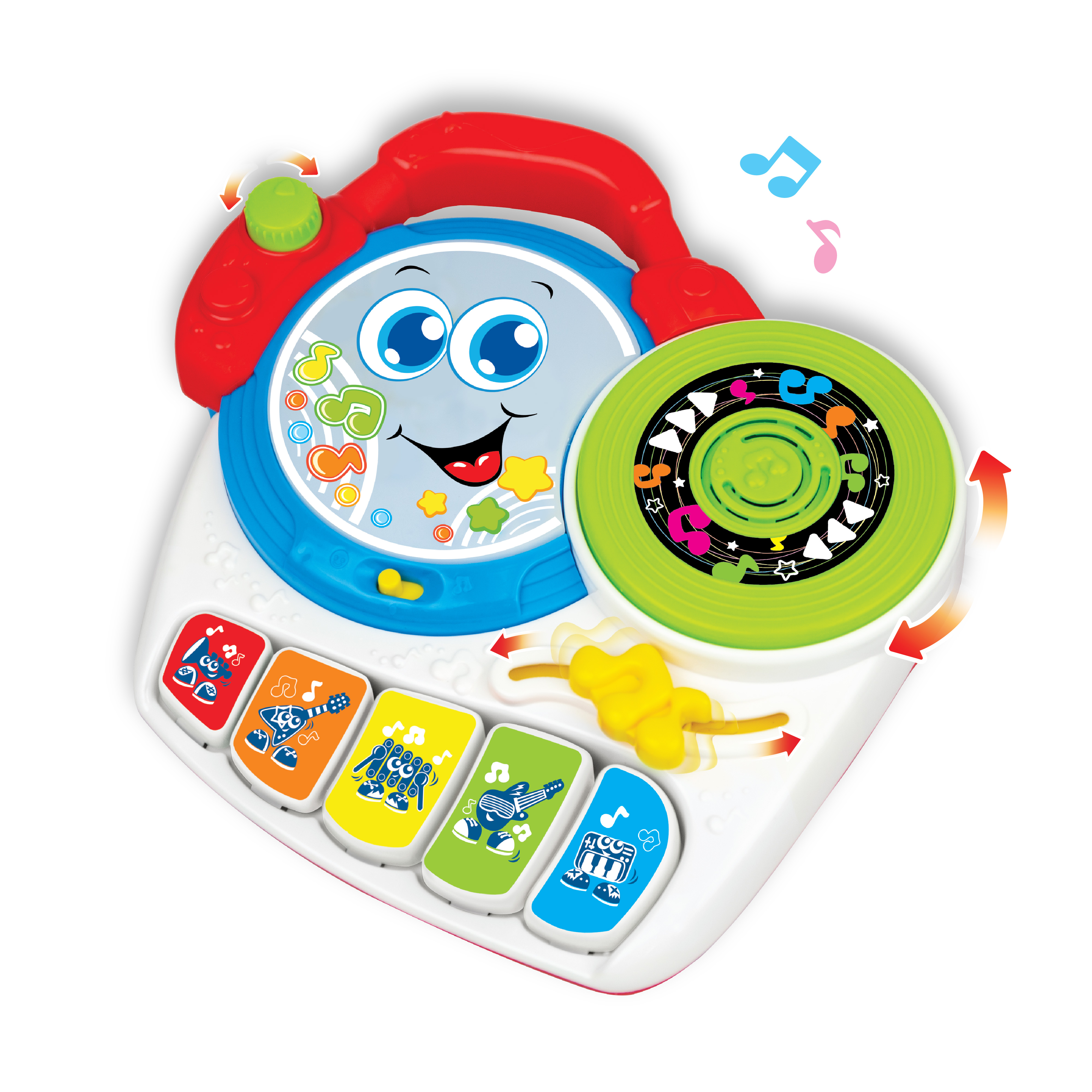 thumbnail video image 2 of Winfun Magic Lights DJ Mixer for Kids - Ages 6 Months and Up - Toy Musical Instrument, 2 of 9
