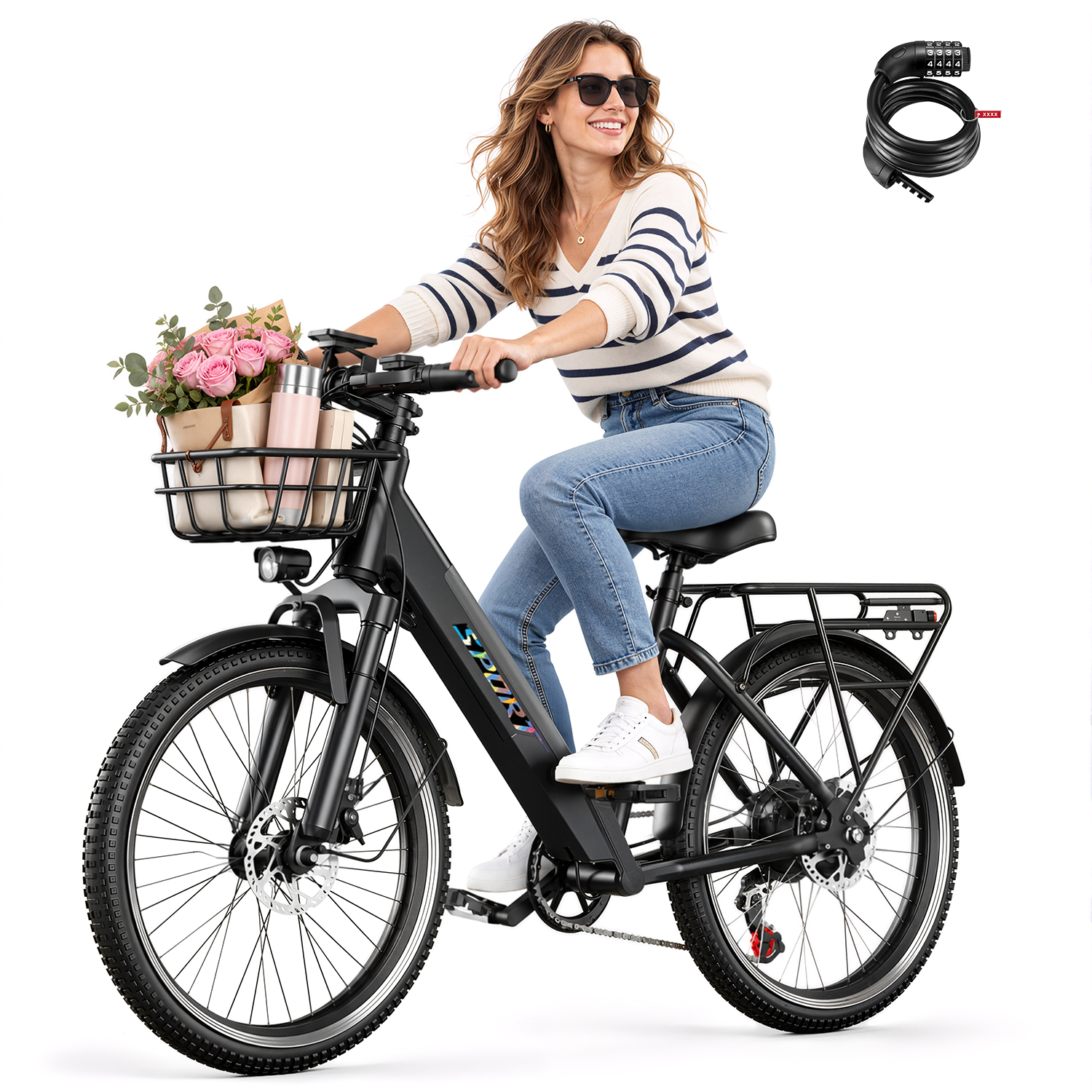 thumbnail video image 2 of ASKGO F29 Electric Bike, 750W Rated Motor, 25MPH Ebike for Adults Age 16+, 48V 15Ah Removable Battery, 7 Speeds, Class 3 UL2849 Certified, 2 of 14