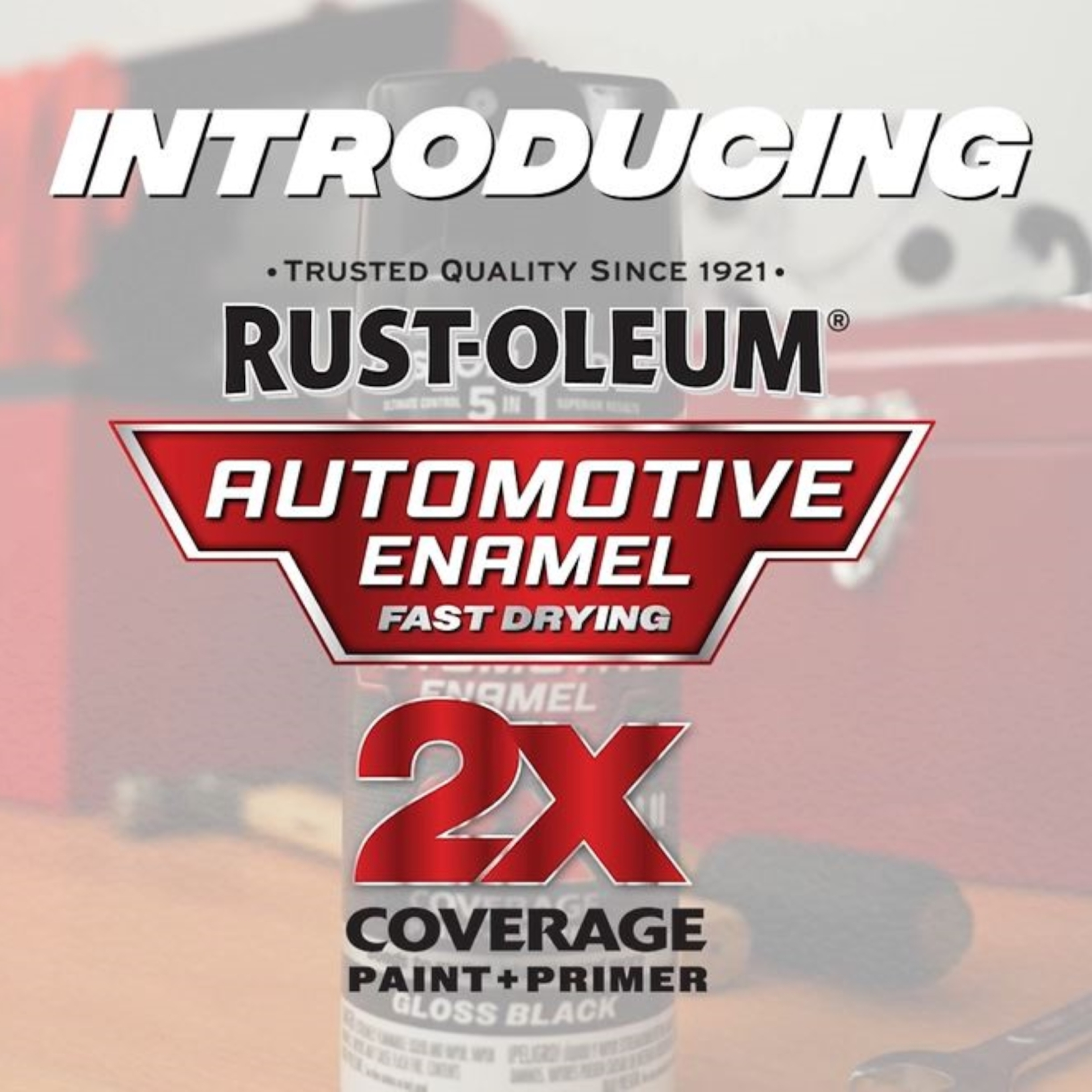 thumbnail video image 2 of Gloss White, Rust-Oleum 2X Automotive Enamel 5 in 1 Spray Paint, 12 oz, 394894, 2 of 10