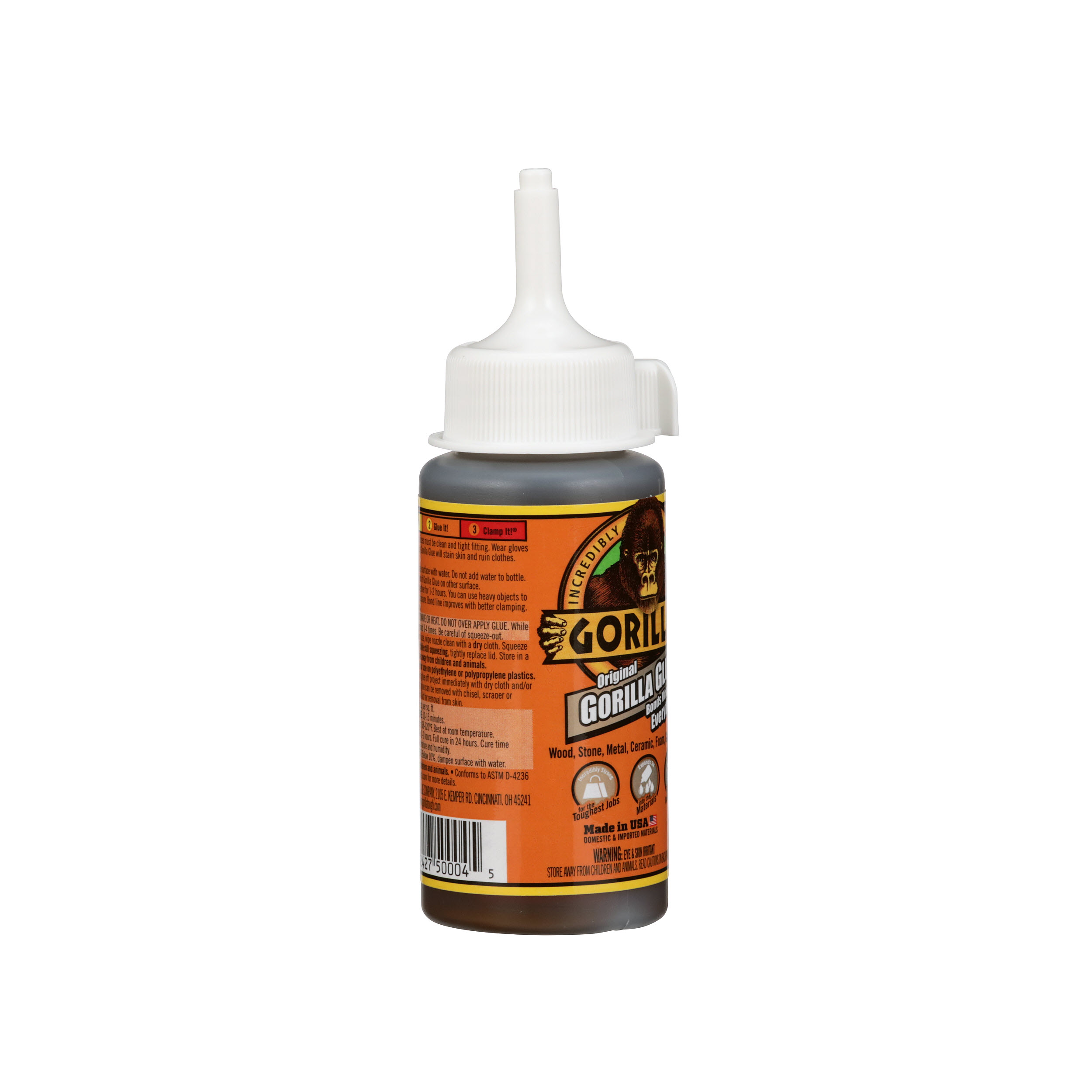 Gorilla Glue 4oz Dries Clear Wood Glue Assembled Product Weight 0.32 lb