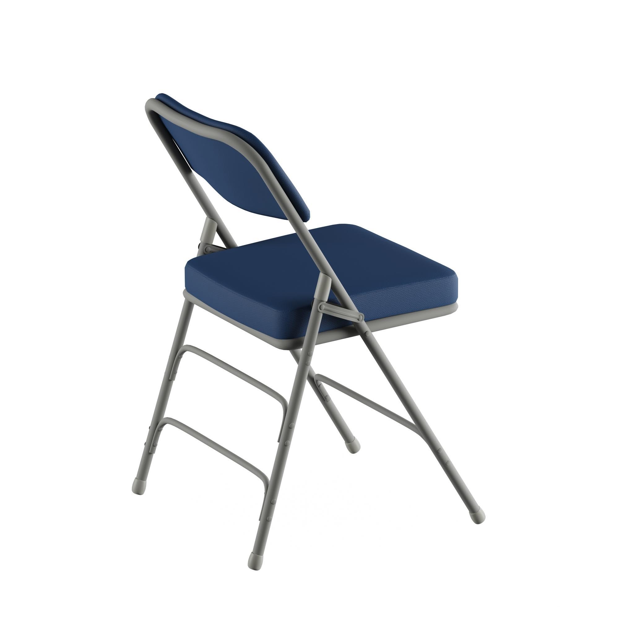 Hercules Hinged Fabric Padded Folding Chair 4 Pack Navy Blue