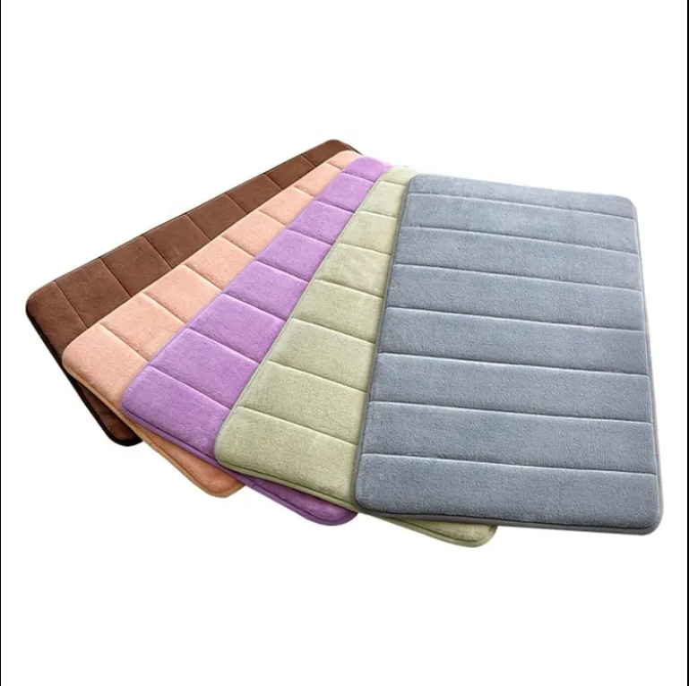 thumbnail video image 2 of Avtoify Absorbent Soft Memory Foam Mat Bath Bathroom Bedroom Floor Shower Rug Decor Purple, 2 of 3