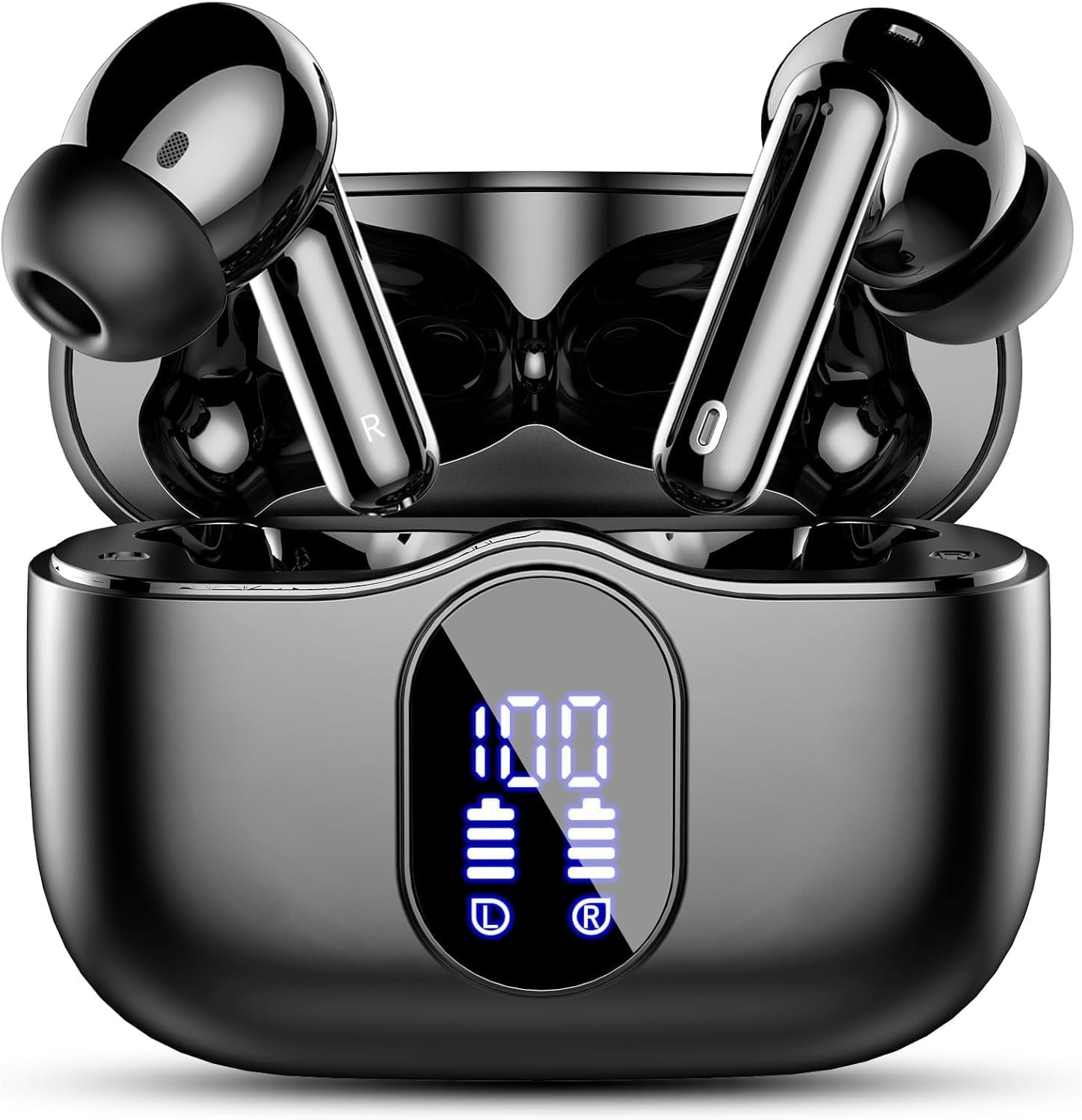 Wireless Earbuds, Bluetooth 5.4 Headphones Bass Stereo, Ear
