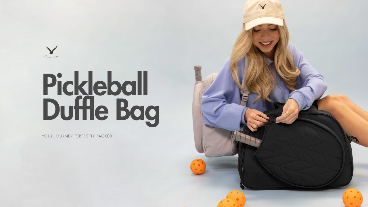 thumbnail video image 2 of Court-Ready Pickleball Duffel Bag – Hynes Eagle – Taupe, 2 of 10
