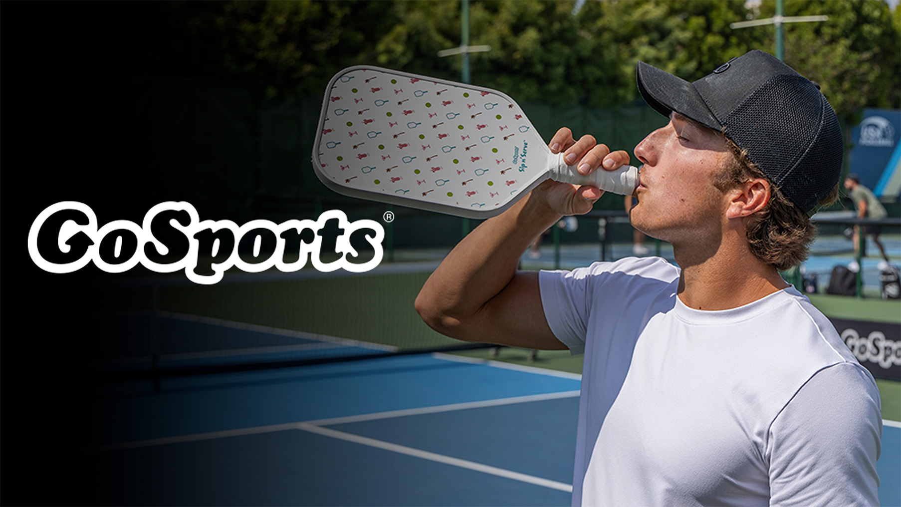 thumbnail video image 2 of GoSports Sip N' Serve Pickleball Paddle Flask - 20 oz Hidden Alcohol Flask - Funny Gift - Funnel and Bottle Pour Spout, 2 of 7