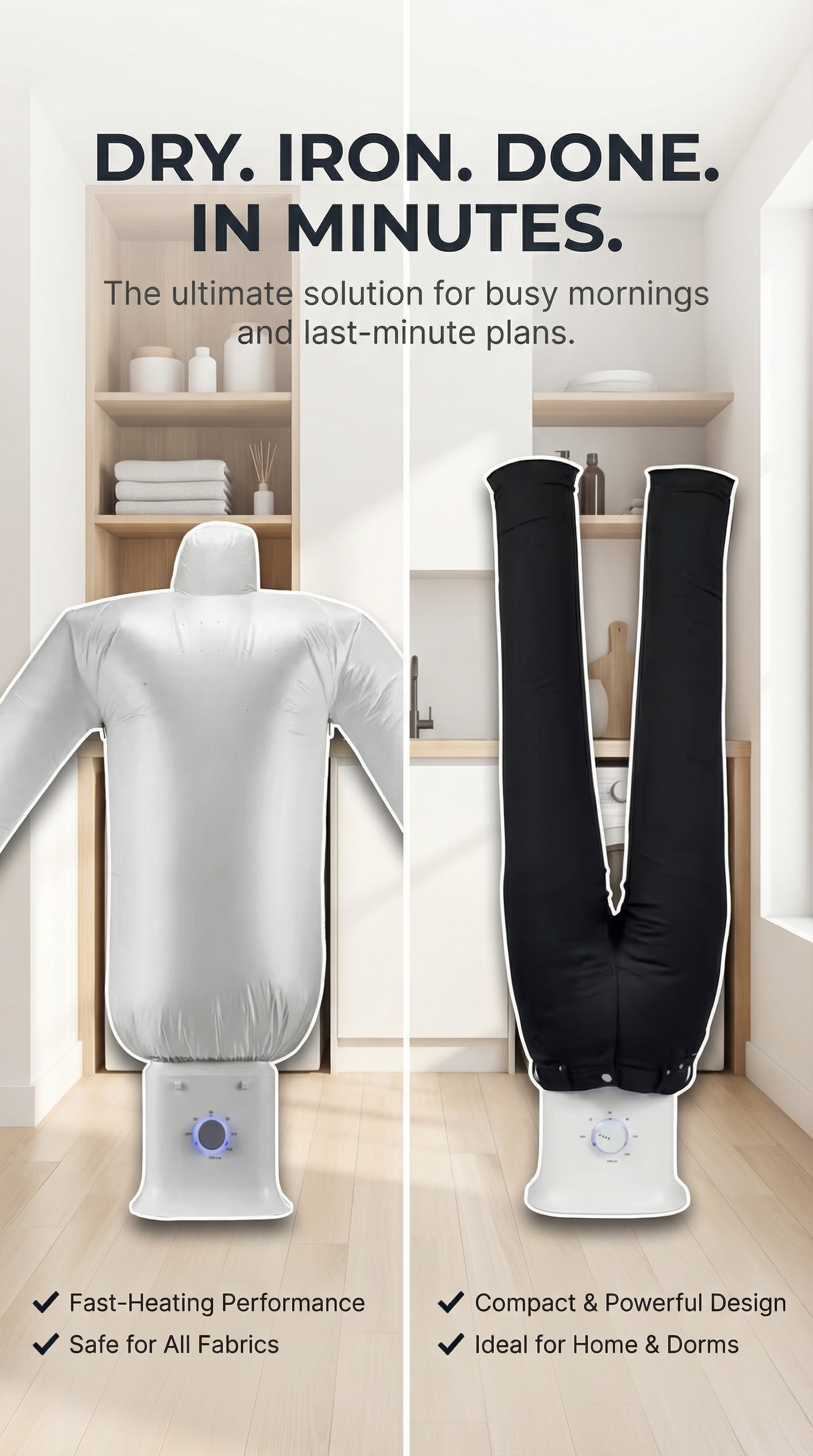 thumbnail video image 2 of IronMax Iron Dryer Clothes Irons, White, 2 of 22