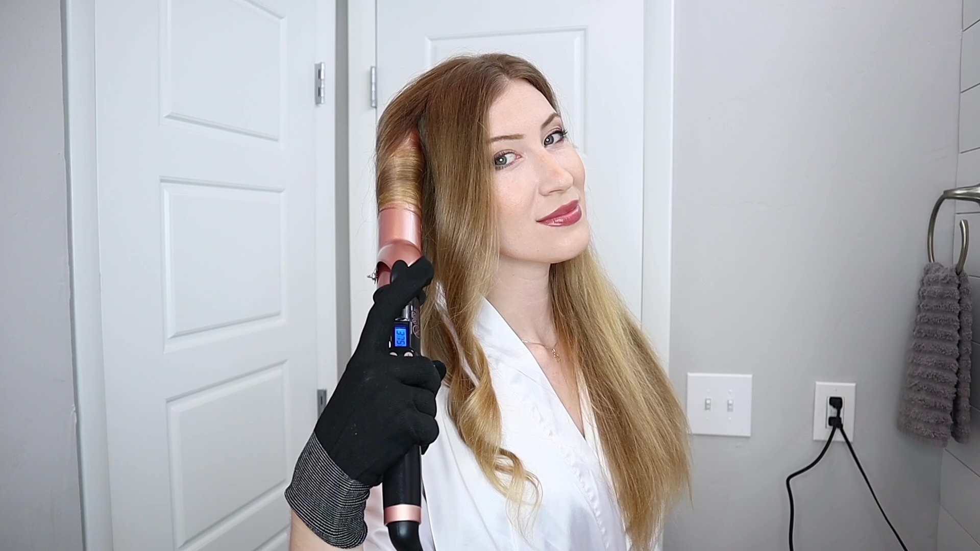 thumbnail video image 2 of 1 1/2 inch Curling Iron for Long Hair,Extra Large Barrel Hair Curling Iron with Ceramic Tourmaline,Dual Voltege,11 Temps, 2 of 8