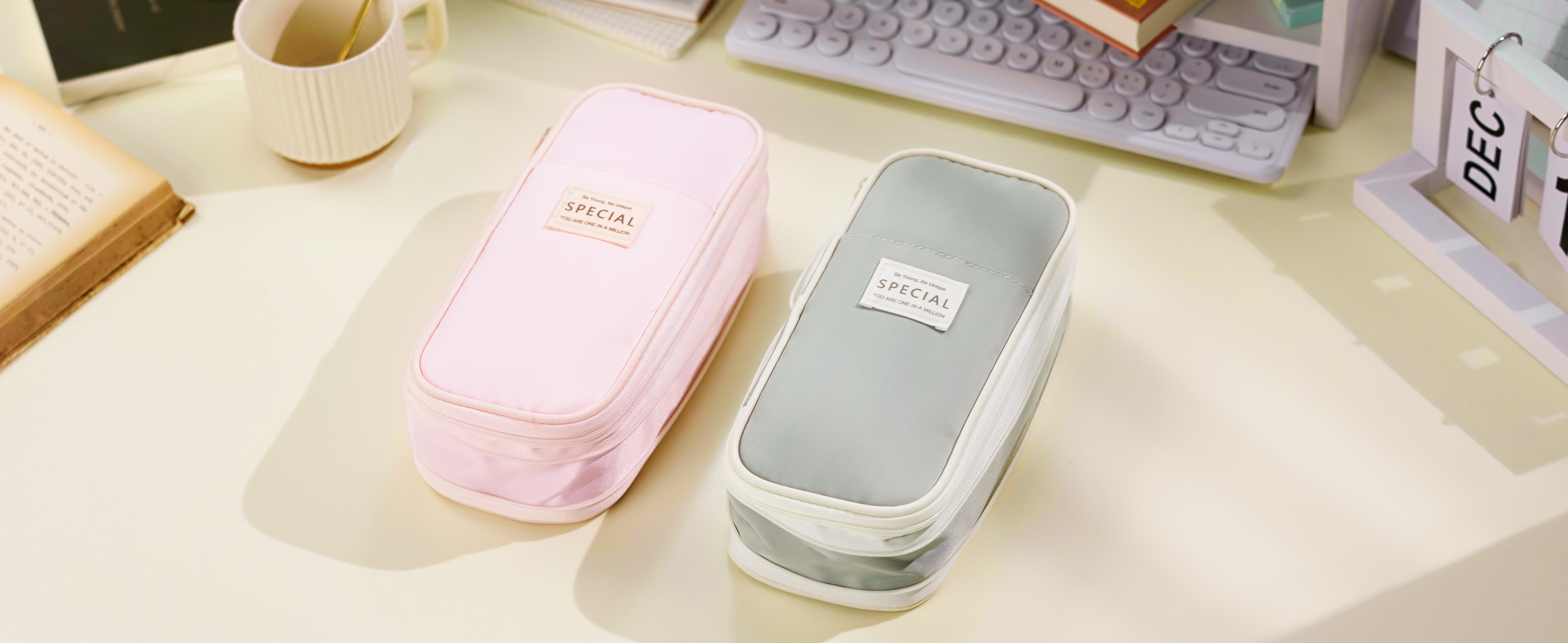 thumbnail video image 2 of Four Candies 56 PCS Aesthetic Supplies with Large Pencil Case, 6 Colored Ballpoint Pens, 12 Pastel Highlighters, 5 Black Ink Gel Pens, 9 Mechanical Pencils 0.5-2.0mm Essentials (Pink), 2 of 9