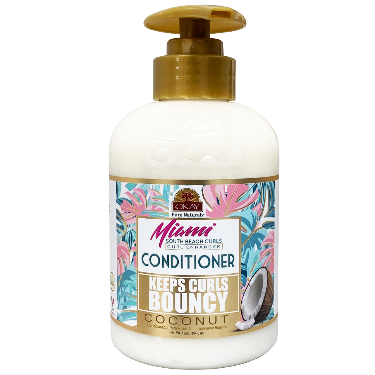 thumbnail video image 2 of OKAY Miami South Beach Curls Curl Enhancer Conditioner 12 oz – Moisturizing & Defining Hair Conditioner for Curly Hair, Frizz Control, 2 of 8