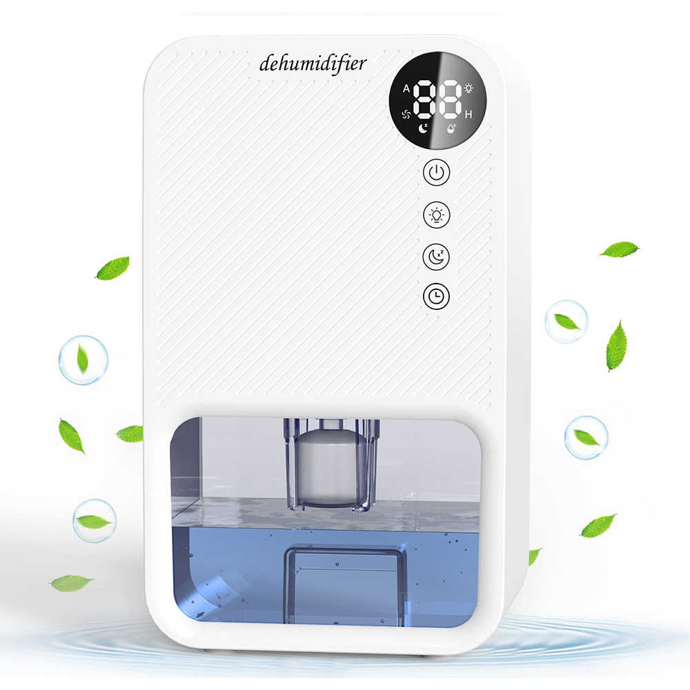 thumbnail video image 2 of Electric Dehumidifier 37OZ Portable Air Dehumidifiers with 24 Hour Timing 7 Colors LED Light 300ML/D Ultra Quiet Dehumidifier for Small Rooms Bedroom, 2 of 11