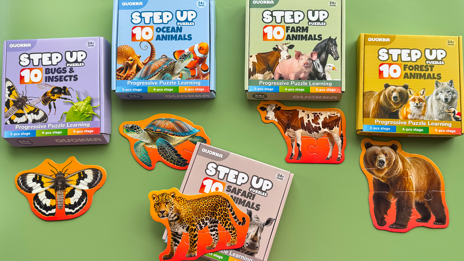thumbnail video image 2 of Quokka Toddler Puzzles 2-5 years - Realistic Animal Floor Puzzles Kids Learning Toys for 3 to 4 Year, 2 of 7
