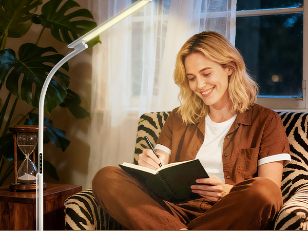 thumbnail video image 2 of Shomterade 3-in-1 SAD Light Therapy Lamp , Floor Lamp with Remote, Adjustable Reading/Home/Office, 2 of 8
