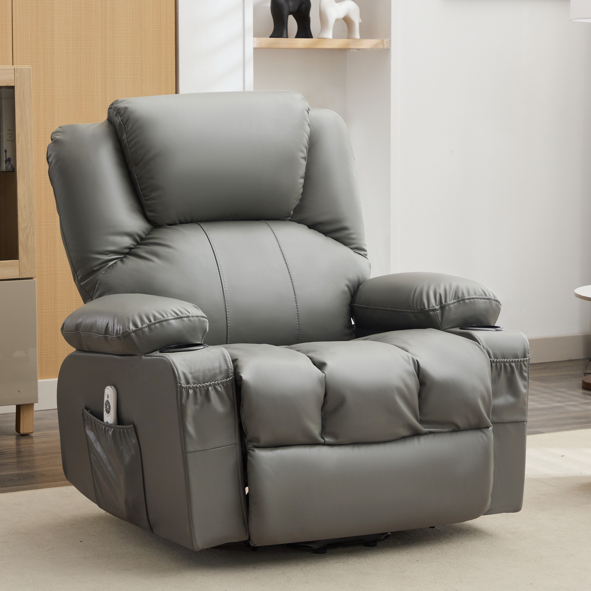 thumbnail video image 2 of JONPONY Power Lift Recliner Chair Recliners for Elderly with Heat and Massage Recliner Chair for Living Room with Infinite Position and Side Pocket,USB Charge Port,Grey, 2 of 13