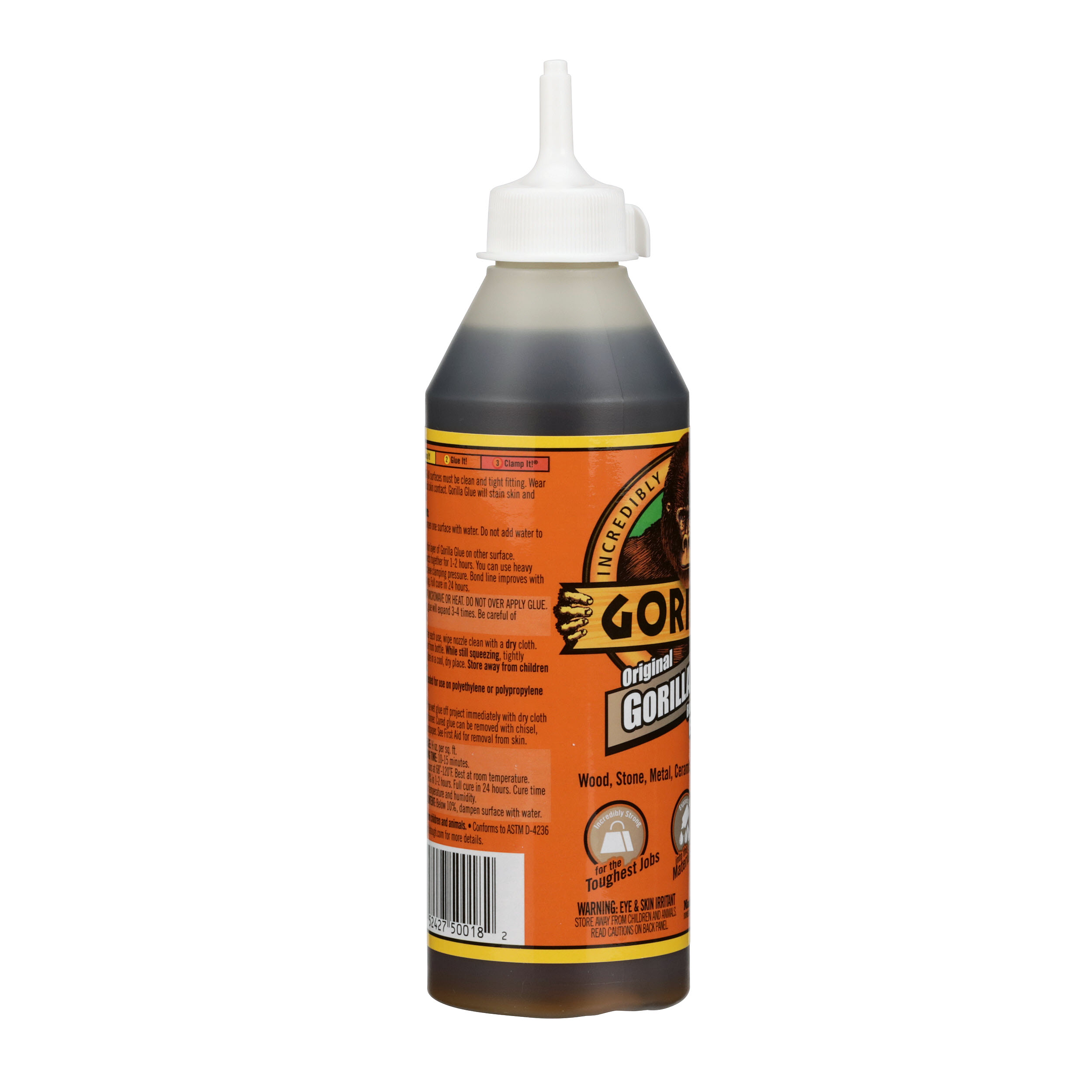 Gorilla Original Gorilla Glue, Waterproof Polyurethane Glue, 18 Ounce  Bottle, Brown, (Pack of 1) - Walmart.com