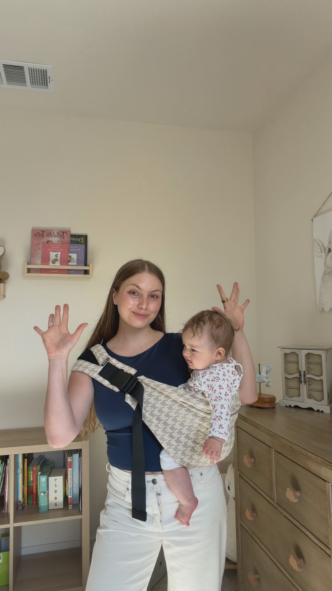 thumbnail video image 2 of Lujifo Toddler Side Carrier for Babies, Ergonomic Checkerboard Baby Sling, 2 of 11