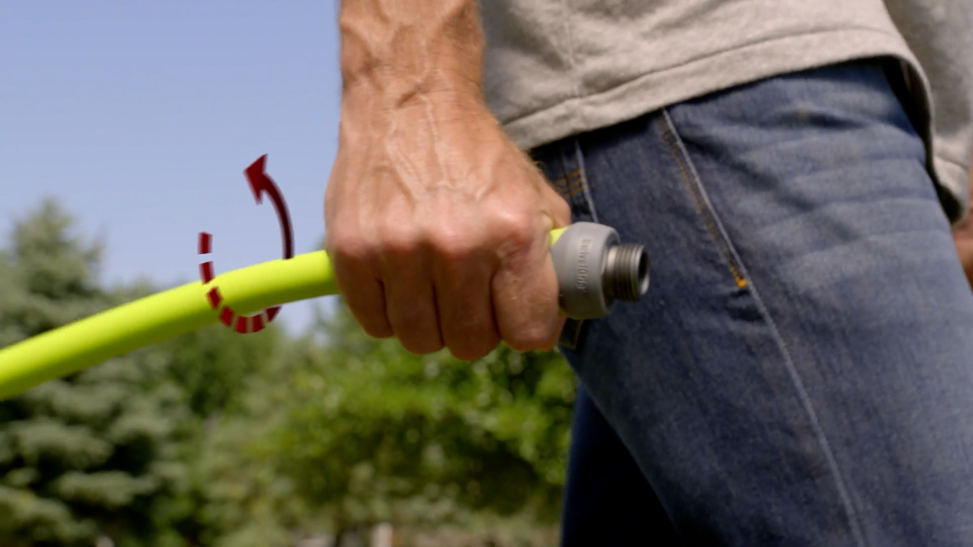 thumbnail video image 2 of Flexzilla SwivelGrip Garden Hose, Hybrid Polymer, 5/8" x 100', ZillaGreen, 2 of 17