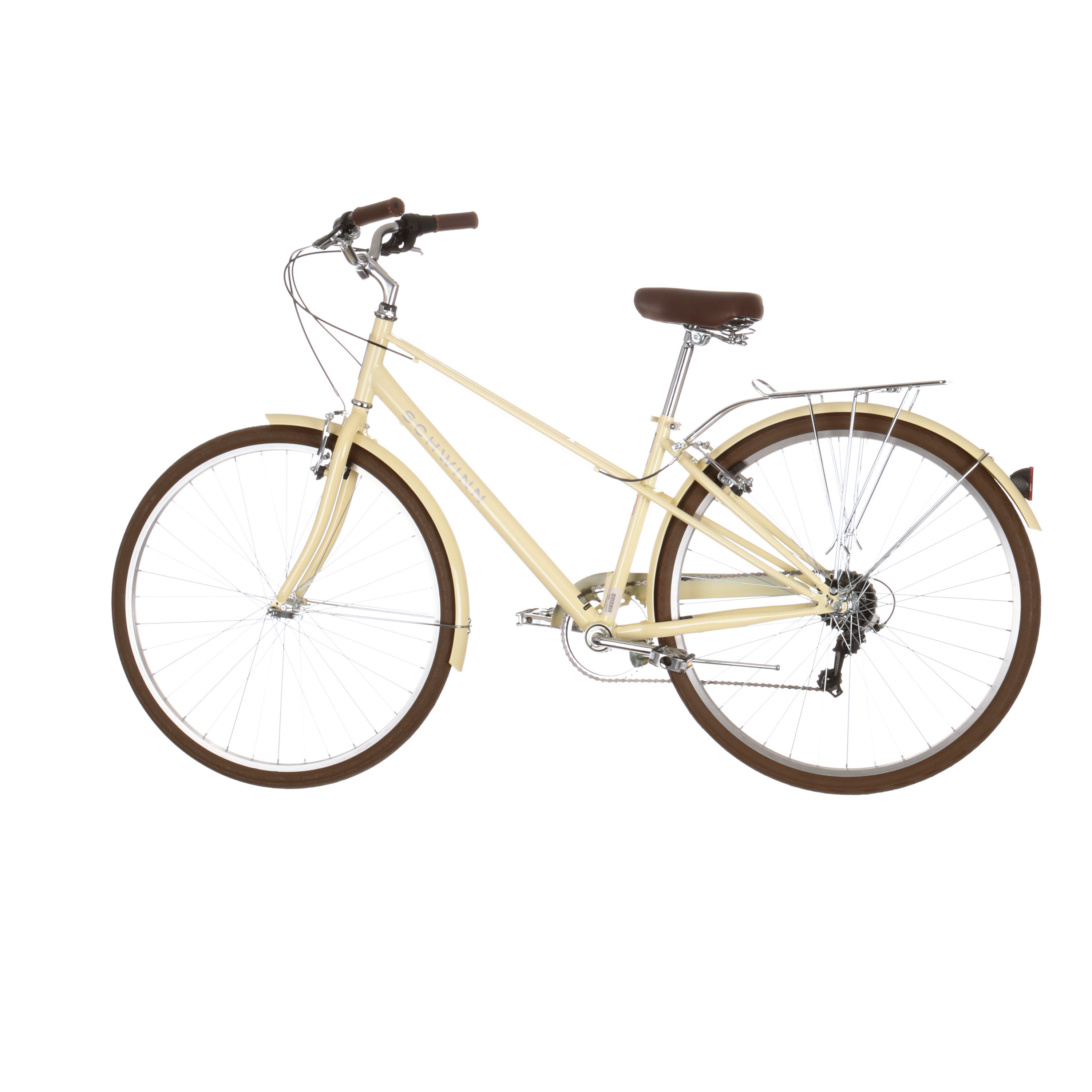 Schwinn Admiral 700c Adult Hybrid Bike 7 Speed Womens Bike Cream