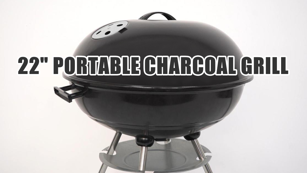 thumbnail video image 2 of Waaoon Classic Round Charcoal Grill, 22-Inch Size Stainless Steel Build for Weather Resistance Perfect for Patio, Garden, and Outdoor Entertainment Spaces, 2 of 13