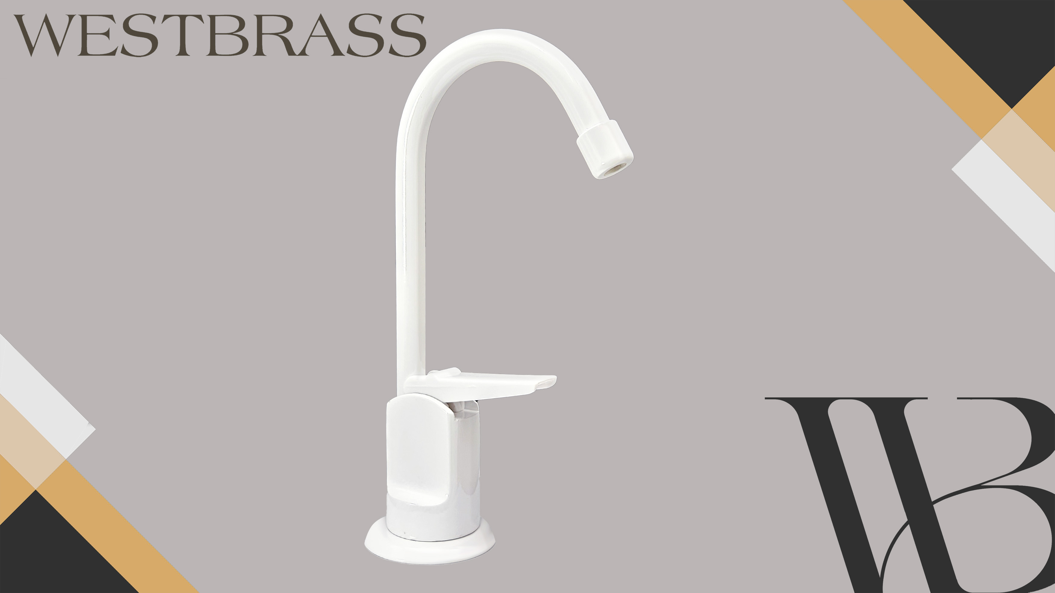 thumbnail video image 2 of Westbrass D203-NL-50 6" Touch-Flo Style Pure Cold Water Dispenser Faucet, Powder Coat White, 2 of 11