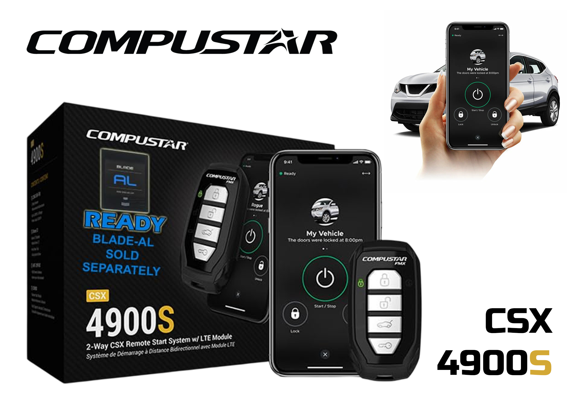 thumbnail video image 2 of Compustar CSX4900S 2 Way Alarm & Remote Start with Drone, 2 of 5