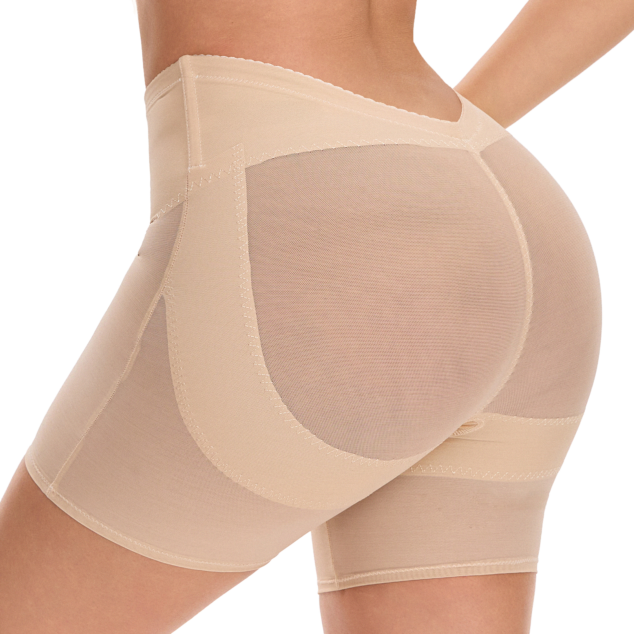 thumbnail video image 2 of MISS COCOLI Low Back Shapewear Shorts for Women Tummy Control Panties Butt Lifting Body Shaper Thigh Underwear, 2 of 9