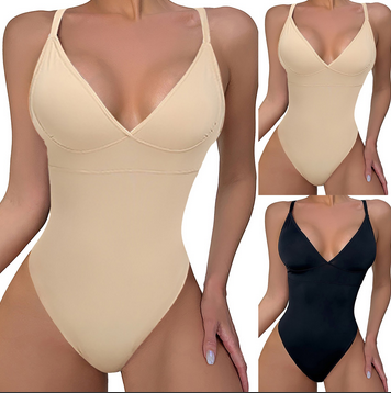 thumbnail video image 2 of snowsong Shapewear Tummy Control,Waist Trainer Women Sling Push Up Chest Body Shaper Slimming Shapewear Bodysuit Bodysuits for Women,Skims Dupe,Shapewear Black XXL, 2 of 9