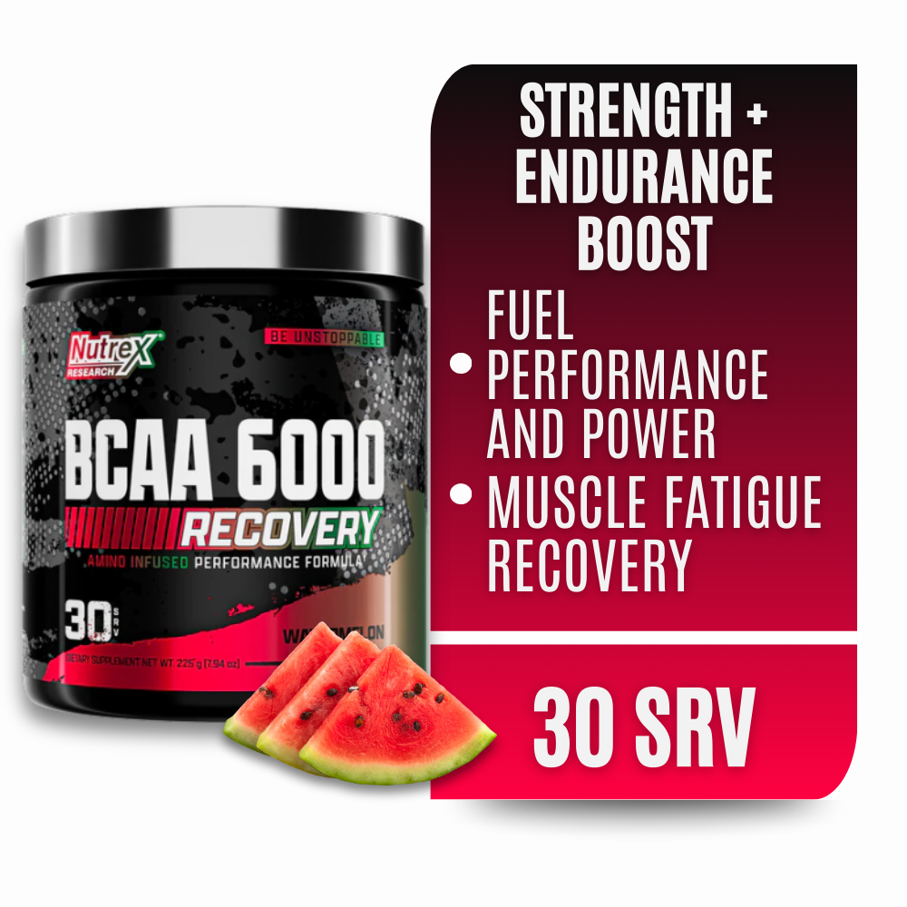 thumbnail video image 2 of Nutrex Research BCAA 6000 Watermelon Essential Aminos Muscle Growth & Recovery 30 Servings, 2 of 8