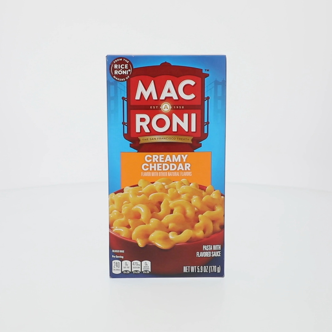 Mac A Roni Creamy Cheddar Pasta Mix 5.9 oz Single Pack, Ready in