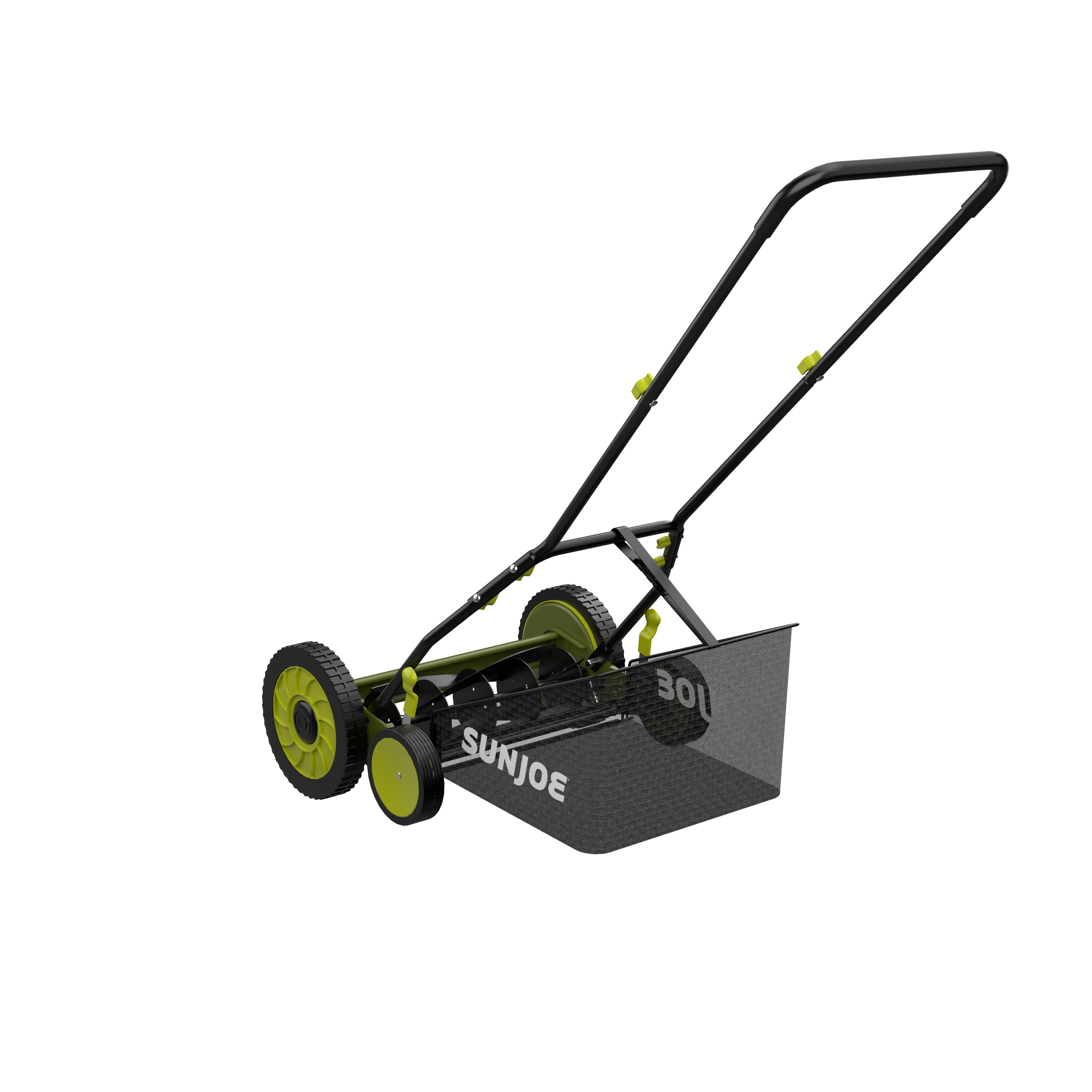 Sun Joe 18-inch Manual Reel Mower W/ Grass Catcher, 9-Position