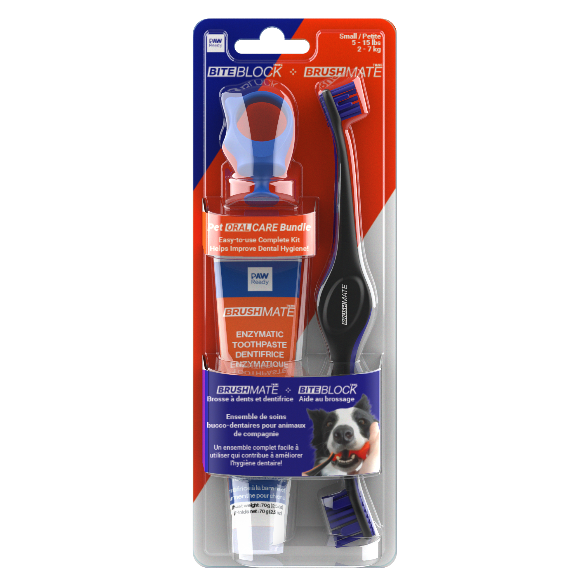 thumbnail video image 2 of Paw Ready Dual-Ended Toothbrush for Dogs and Cats, Small, Blue, 2 of 8