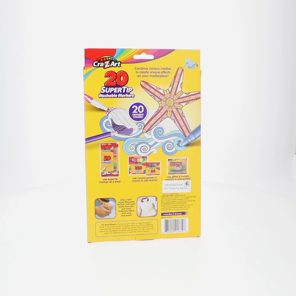 2 pack) Cra-Z-Art Washable Super Tip Art Markers, 20 Count