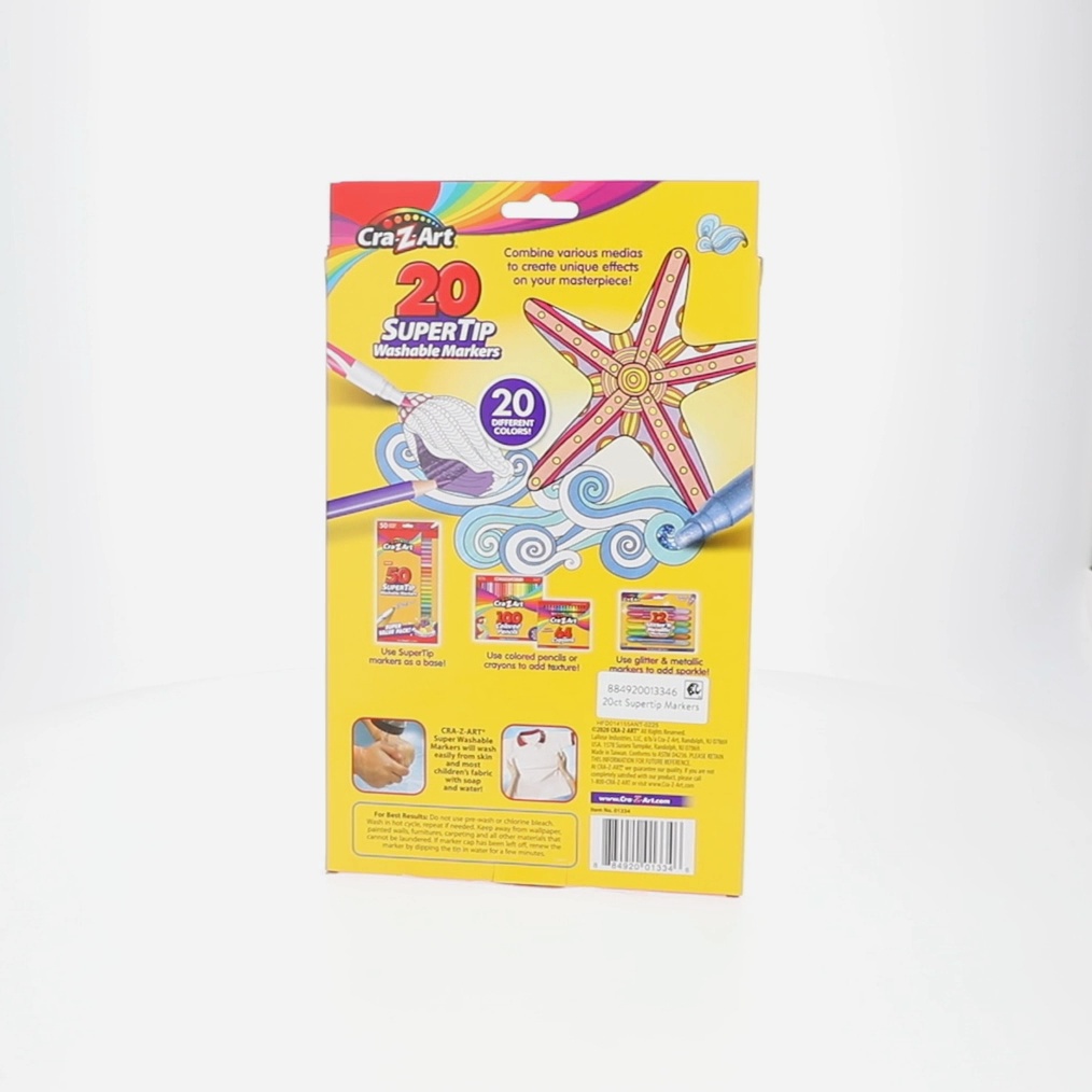 Cra-Z-Art Washable Super Tip Art Markers, 20 Count - Walmart.com