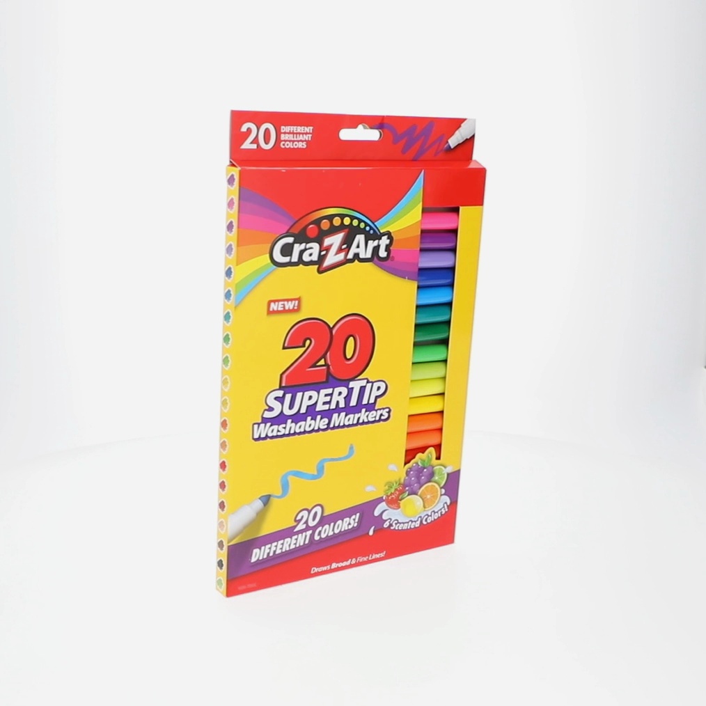 2 pack) Cra-Z-Art Washable Super Tip Art Markers, 20 Count