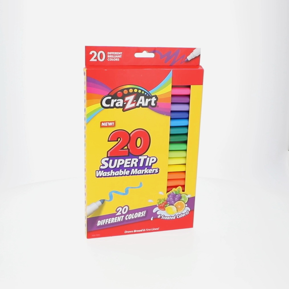 2 pack) Cra-Z-Art Washable Super Tip Art Markers, 20 Count
