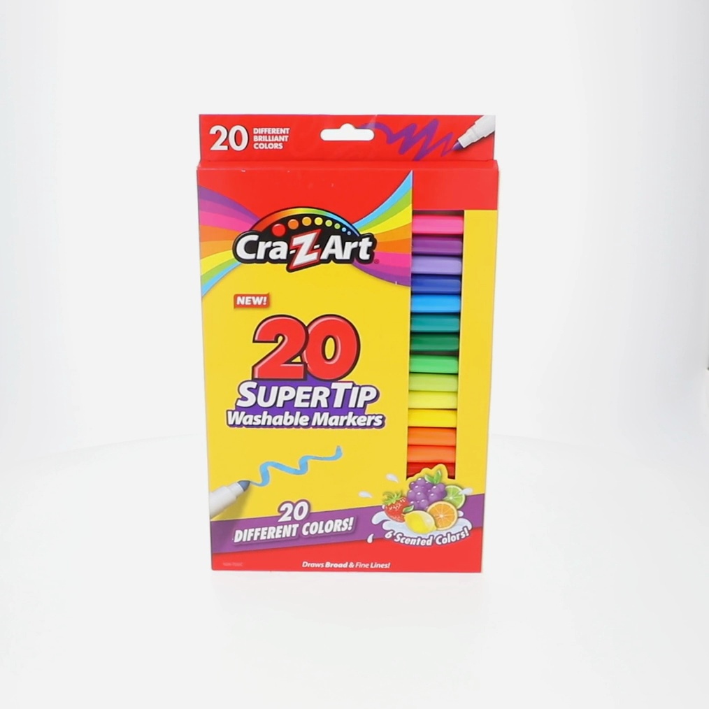 2 pack) Cra-Z-Art Washable Super Tip Art Markers, 20 Count