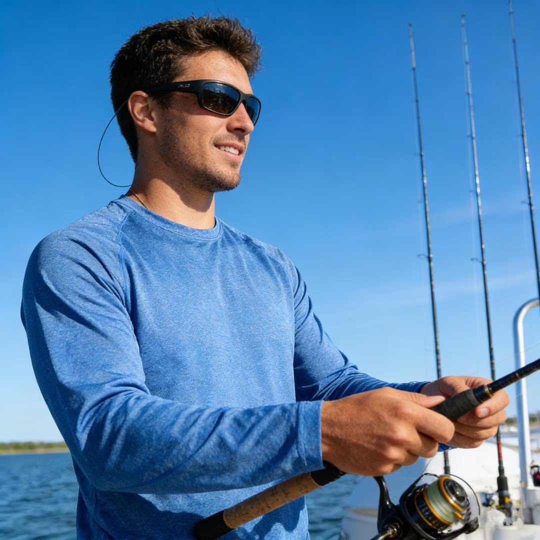 thumbnail video image 2 of PAKUSISUP Men's Long Sleeve Fishing Shirts UPF 50+ | Quick-Dry Sun Protection Shirts (Lightweight, 100% Polyester), 2 of 6