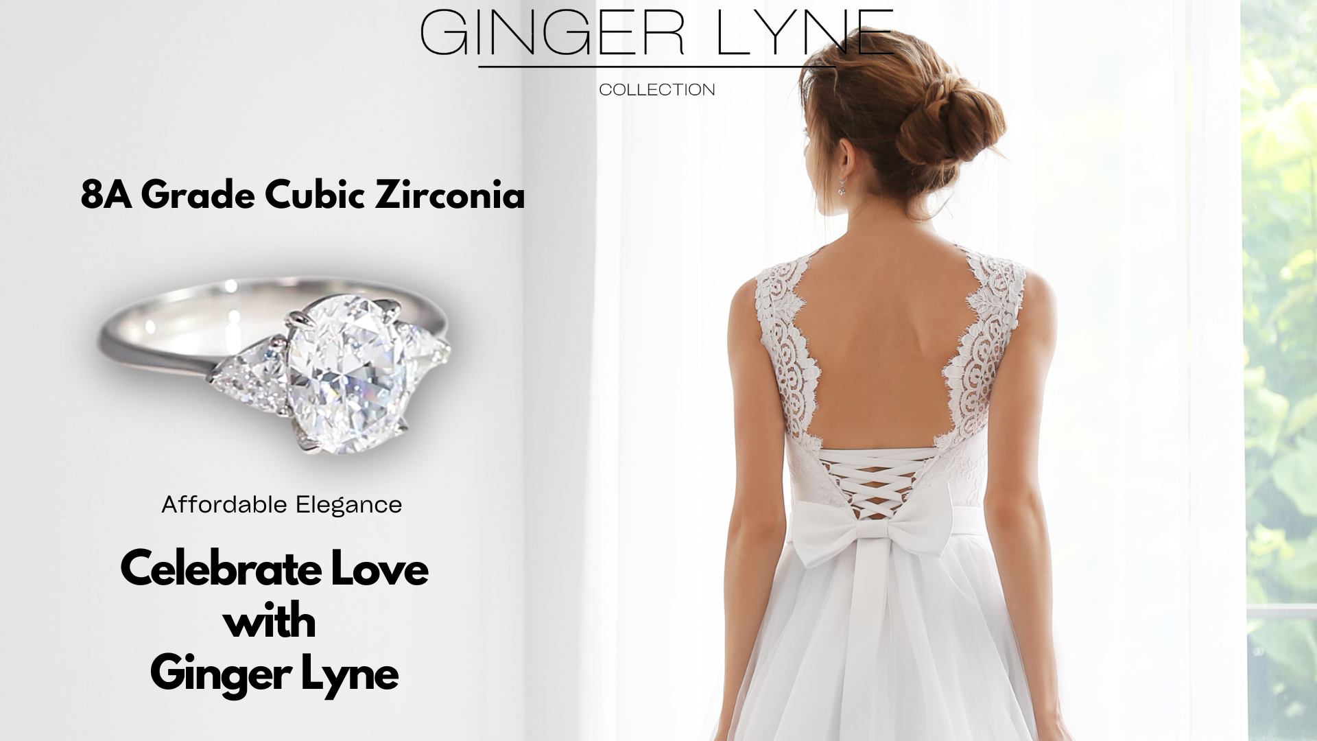 thumbnail video image 2 of Oval Engagement Ring for Women by Ginger Lyne 2 Ct Sterling Silver Wedding Rings, 2 of 7