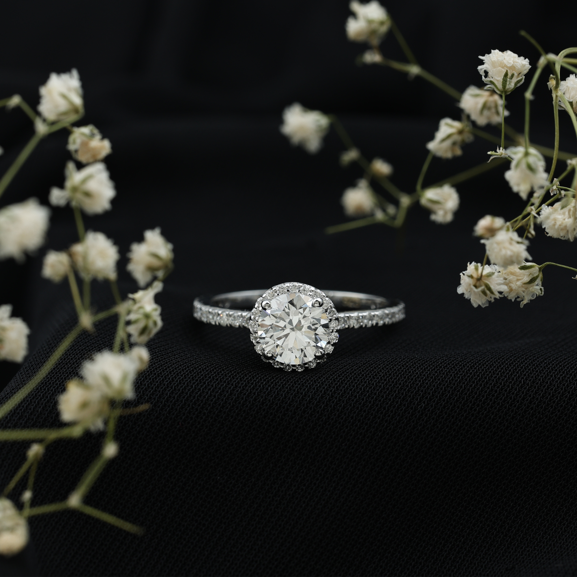 thumbnail video image 2 of Rosec Jewels Lab Grown Diamond Round Engagement Ring - Ef-VS Quality Diamond Circle Ring - with Jewelry Box, 14K Yellow Gold, US 12.50, 2 of 9