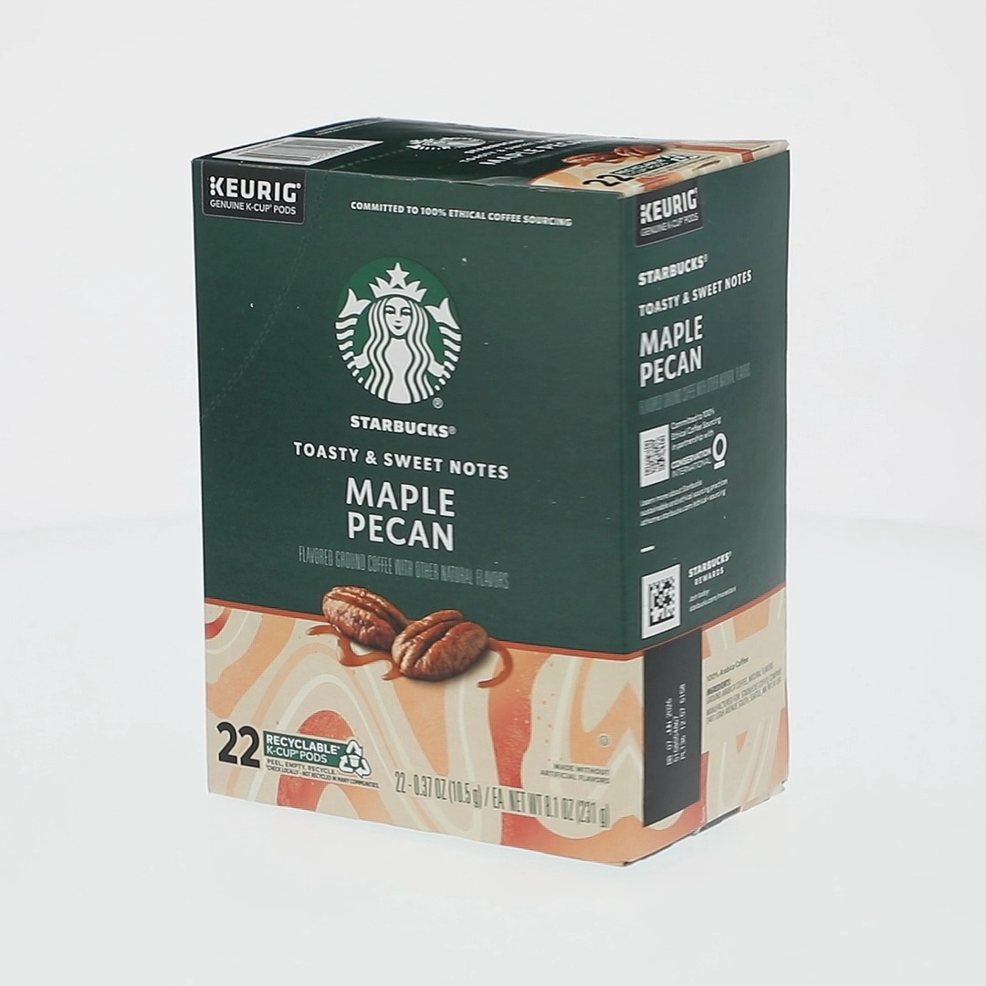 Starbucks Light Roast Maple Pecan Flavored Coffee K-Cup Pods, 22