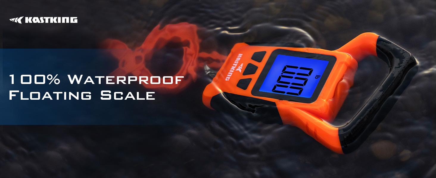 thumbnail video image 2 of KastKing Floating Waterproof Fish Scale, 110lb, 2.5” LCD, Memory, 2 of 8