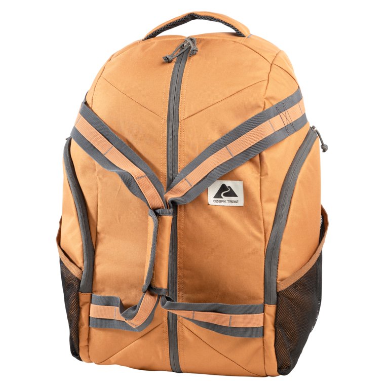 Ozark Trail 35 Ltr Convertible Backpack Duffel, Durable Polyester, Brown, Size: One size