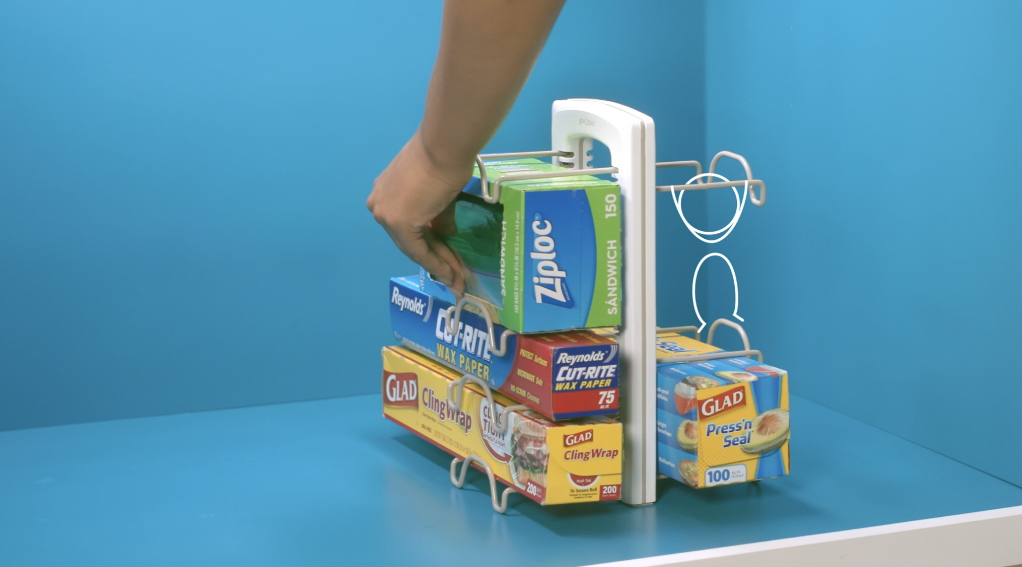 thumbnail video image 2 of YouCopia WrapStand® Wrap and Bag Caddy, 2 of 10