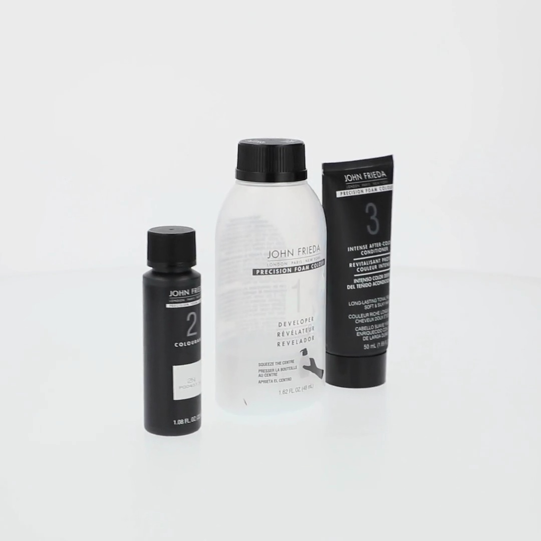 2 pack) John Frieda Black Permanent Precision Hair Dye Color Foam