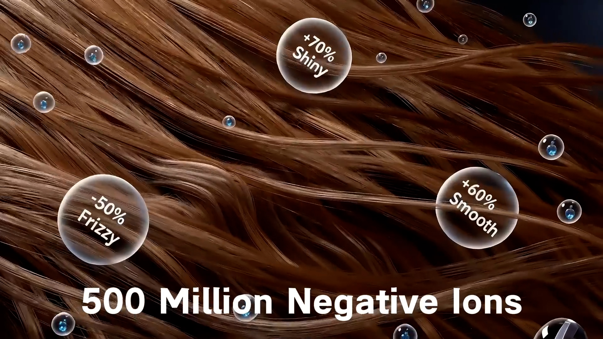 thumbnail video image 2 of Hair Dryer, 160,000 RPM Professional-Grade Upgraded Ion Hair Dryer with Temperature Control and Low-Noise Function, Suitable for All Hair Types, Fast Drying, Includes Diffuser and Ambient LED Lights, 2 of 11
