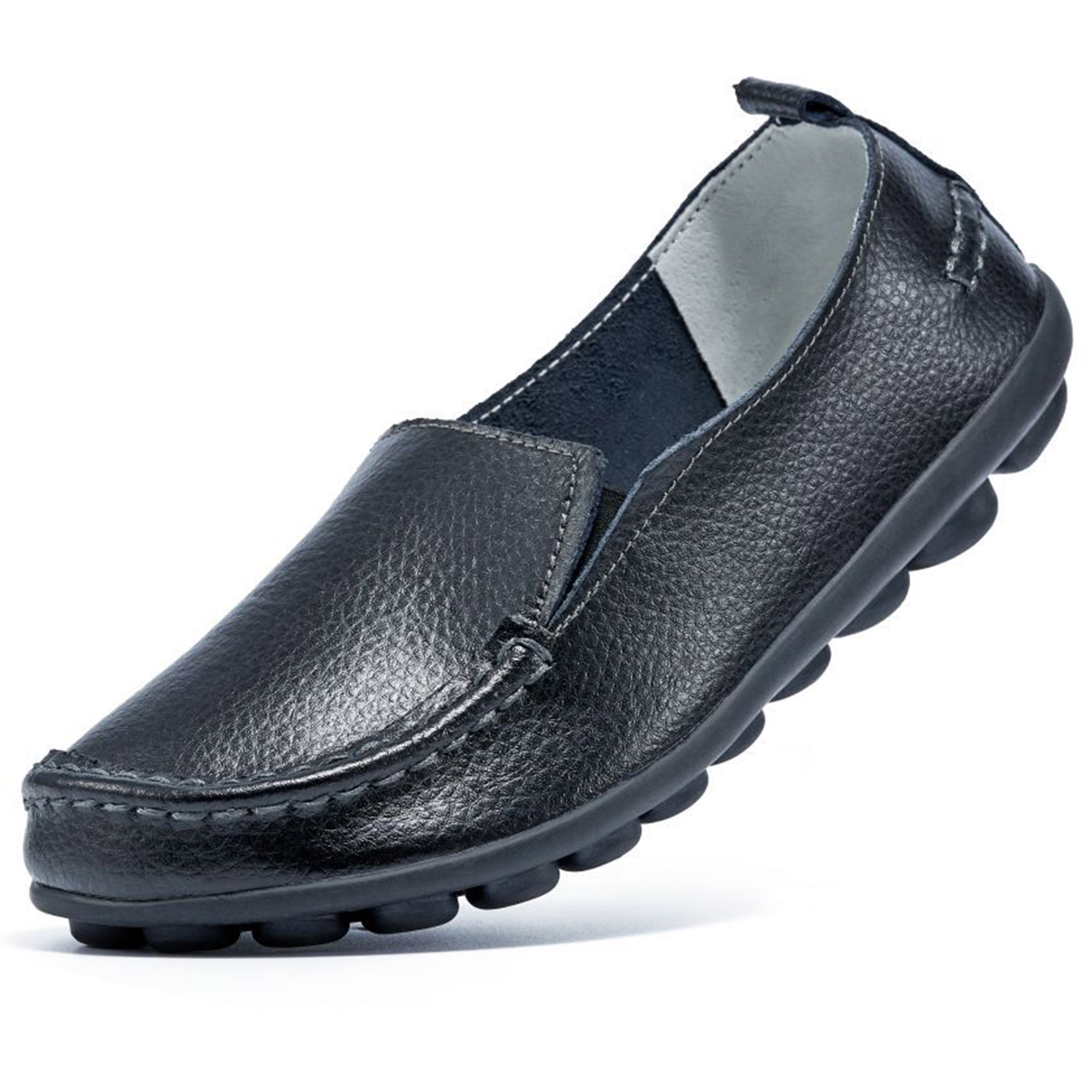 thumbnail video image 2 of Ablanczoom Loafers Womens Flats Comfort Walking Shoes Woman Casual Sneakers No-Slip Leather Dress Shoe, 2 of 7