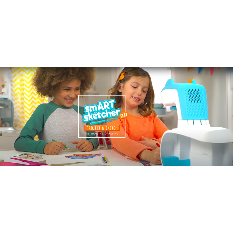 smART Sketcher ­2.0 Projector Bundle, Includes 2 Creativity Packs, 50 Sheets Framed Paper, Art Projector for Tracing, Gift for Kids 5+