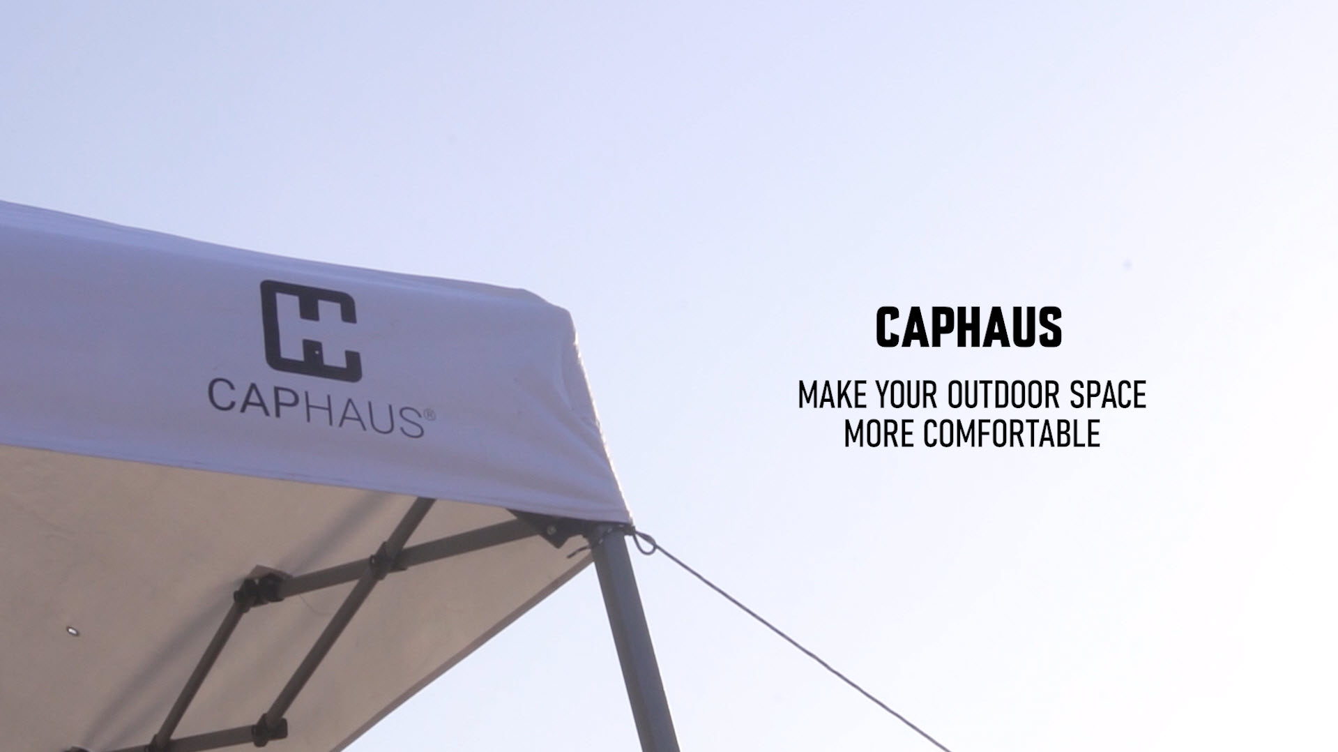 thumbnail video image 2 of CAPHAUS 8ft x 8ft Top Heavy-Duty Commercial Grade Pop Up Canopy Tent with Slant Legs, Patented One-Push Setup, Instant Folding & Portable Outdoor Shelter with 10x10 Base, Dark Grey, 2 of 10