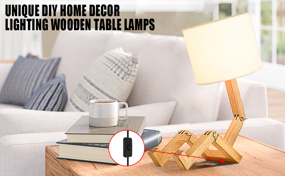 thumbnail video image 2 of Elinkume Robot Desk Lamp Adjustable Bedlight, 17 inch Home Living Room Desk Lamp (Excluding Bulbs), 2 of 10