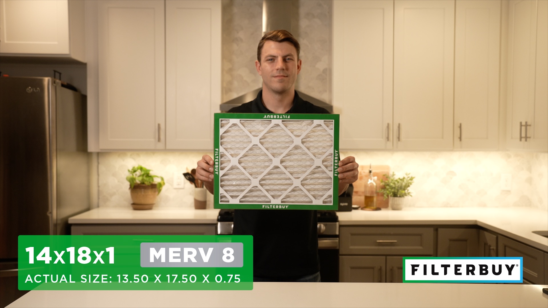 thumbnail video image 2 of Filterbuy 14x18x1 MERV 8 Dust Defense, Pleated HVAC AC Furnace Air Filters (3-Pack), 2 of 2